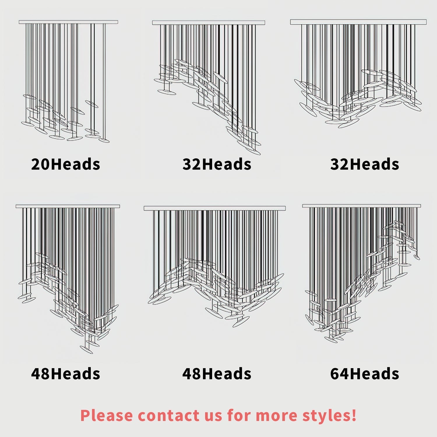 Modern Whispers Chandelier-MEET LIGHTING