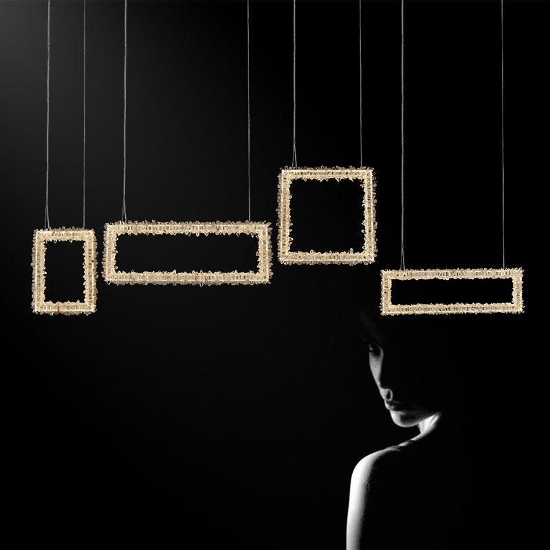 Modern Rock Crystal Dining Room Chandelier-MEET LIGHTING