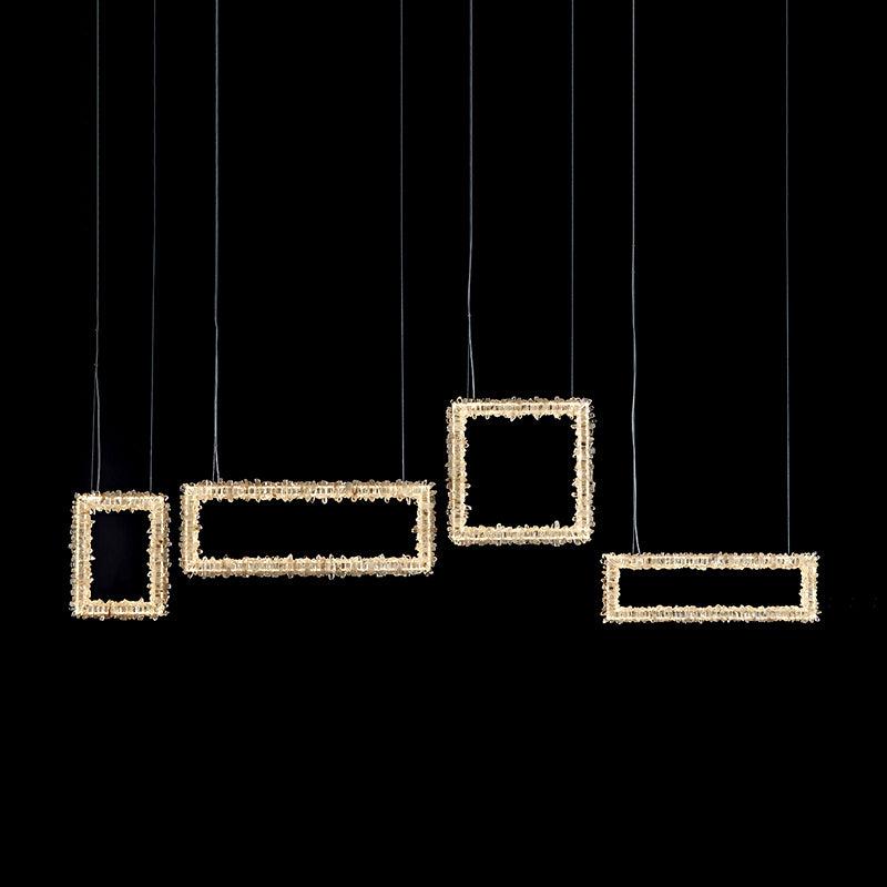 Modern Rock Crystal Dining Room Chandelier-MEET LIGHTING