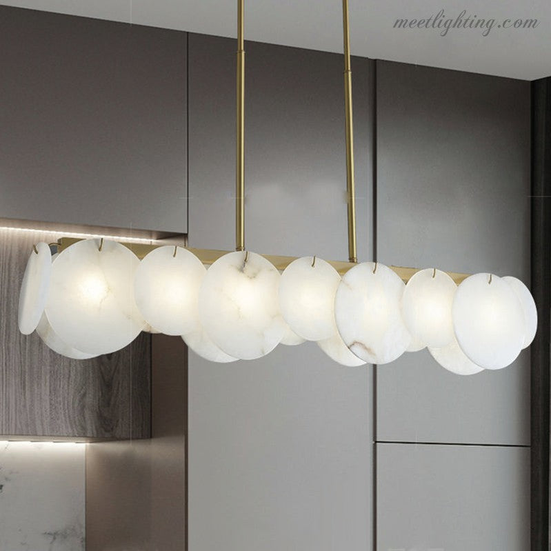 Modernity Alabaster Linear Chandelier-MEET LIGHTING