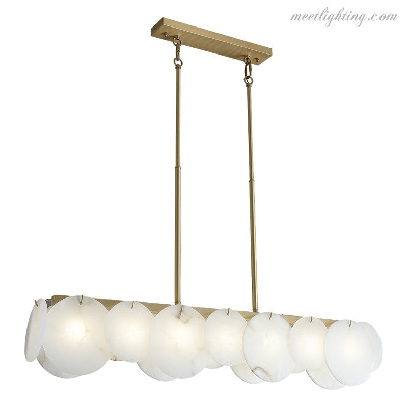 Modernity Alabaster Linear Chandelier-MEET LIGHTING