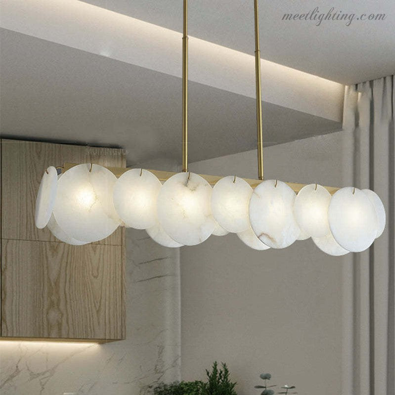 Modernity Alabaster Linear Chandelier-MEET LIGHTING