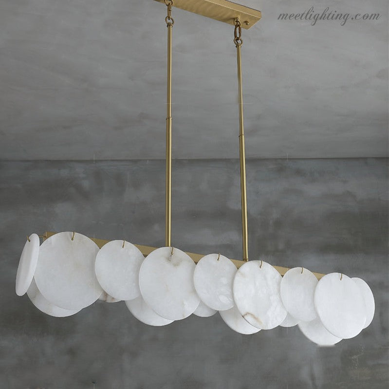 Modernity Alabaster Linear Chandelier-MEET LIGHTING