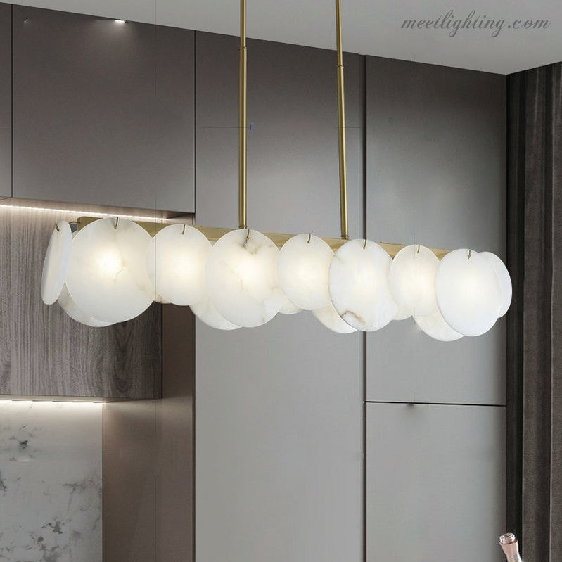 Modernity Alabaster Linear Chandelier-MEET LIGHTING