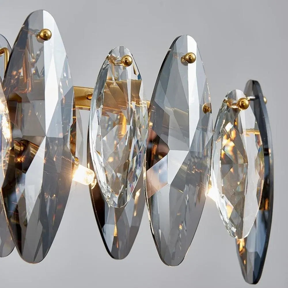 Multi-Sided Crystal Linear Chandelier-MEET LIGHTING