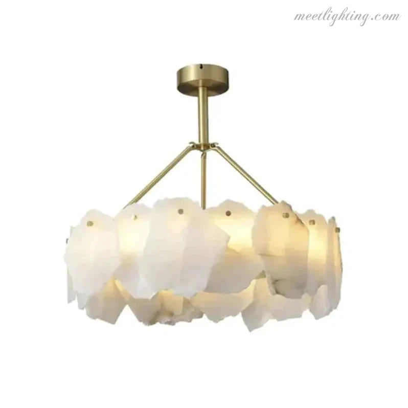 Nasile Alabaster Round Chandelier-MEET LIGHTING