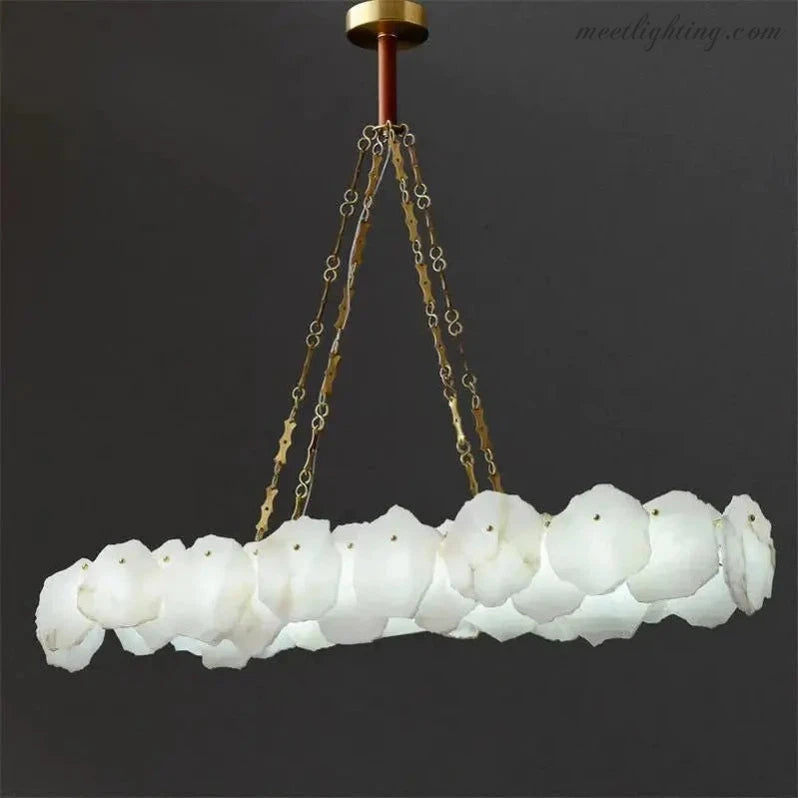 Nasile Linear Alabaster Chandelier Light Fixture-MEET LIGHTING