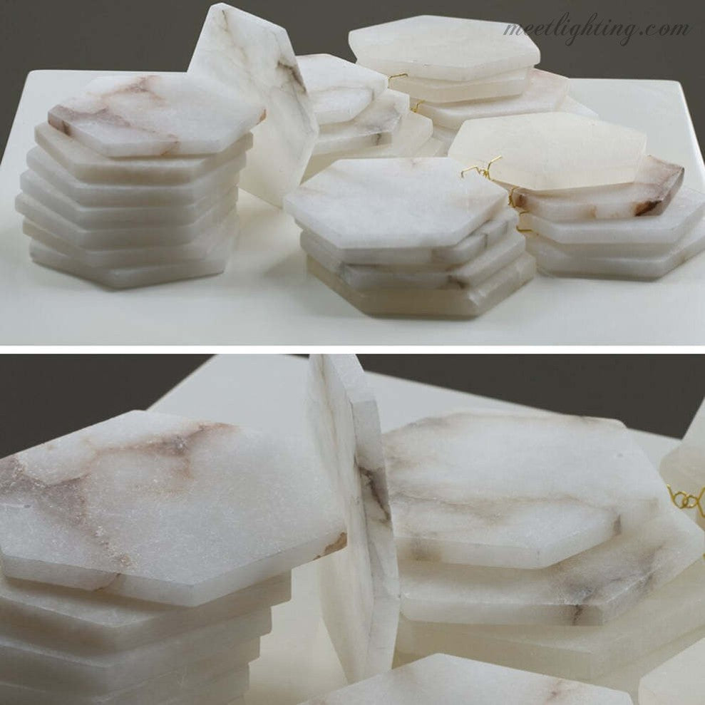 Natural Alabaster Modern Chandelier-MEET LIGHTING