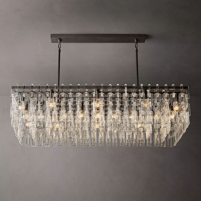 Marignan Rectangle Chandelier-MEET LIGHTING