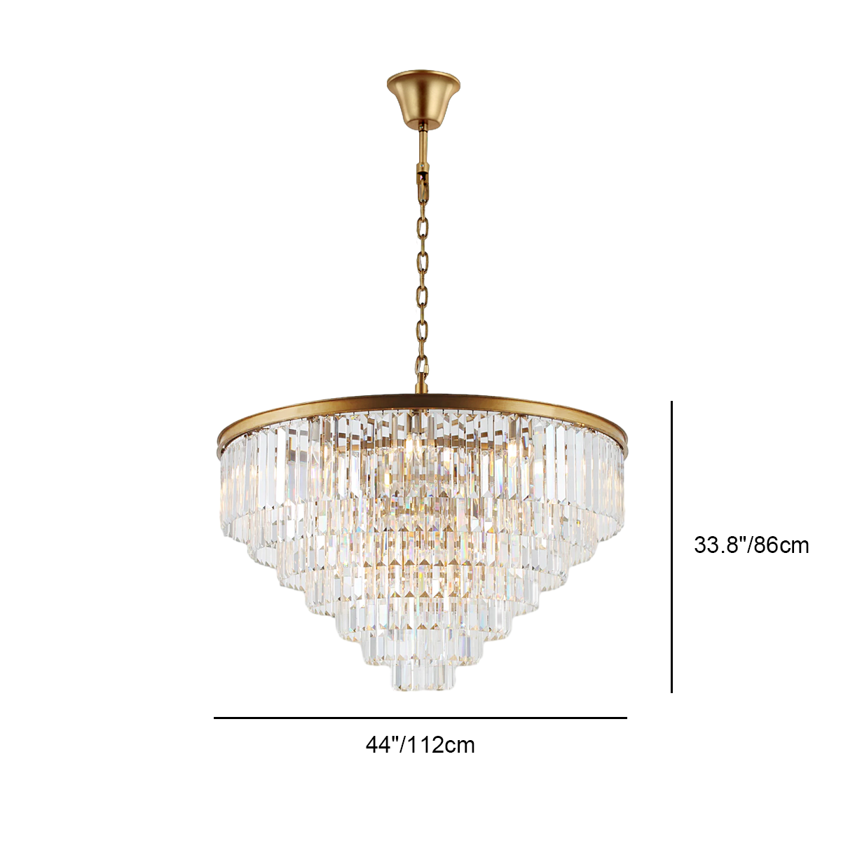 Odeom Crystal Multi-Layer Round Chandelier-MEET LIGHTING