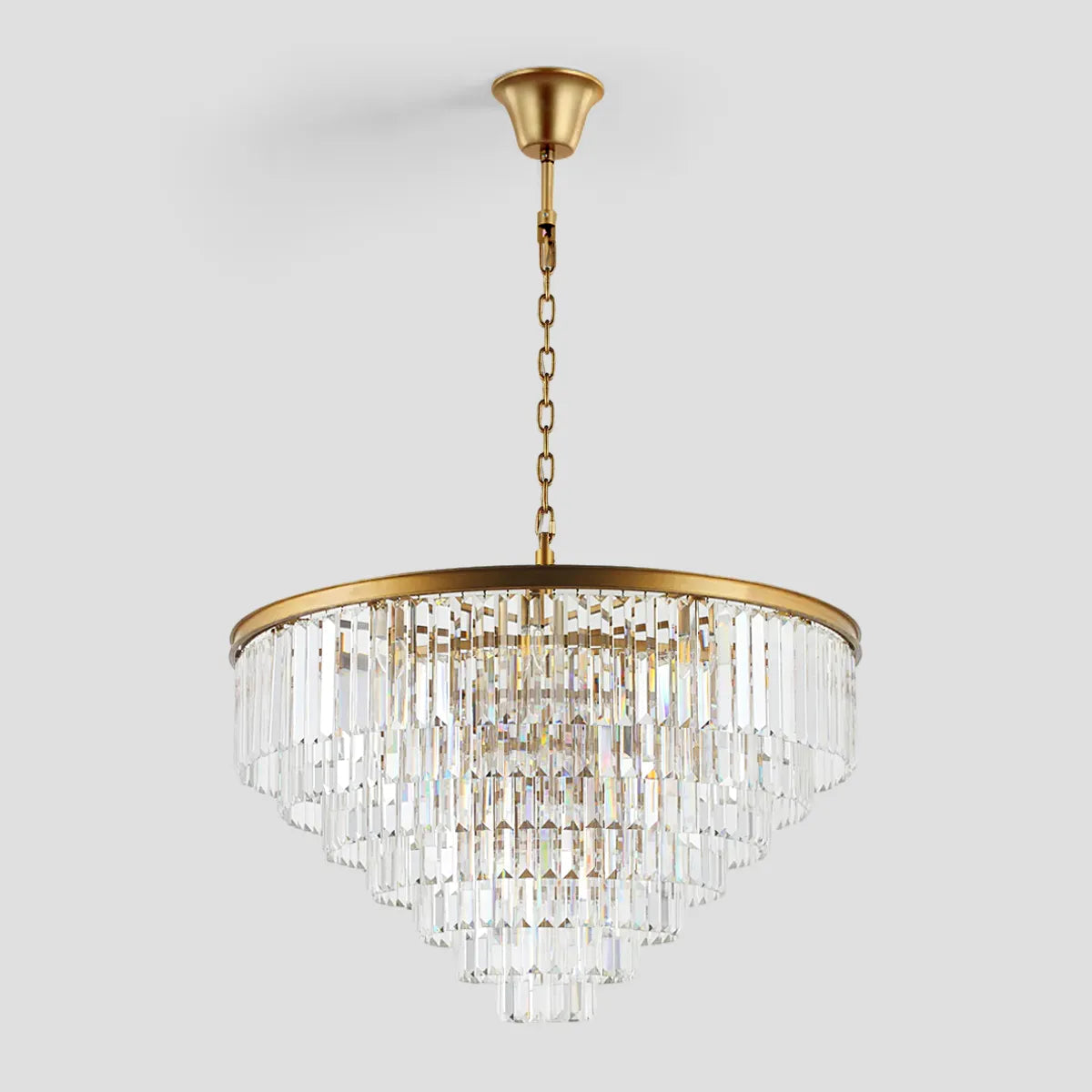 Odeom Crystal Multi-Layer Round Chandelier-MEET LIGHTING