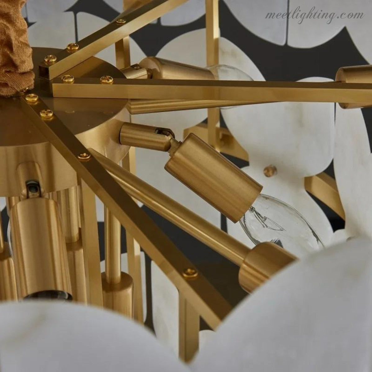Patanga Alabaster Chandelier Light-MEET LIGHTING
