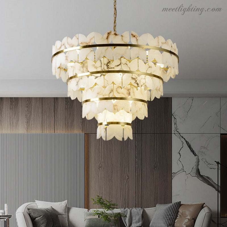 Patanga Alabaster Chandelier Light-MEET LIGHTING