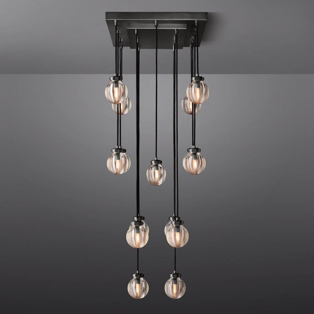 Pearl Rectangle Chandelier 36"-MEET LIGHTING