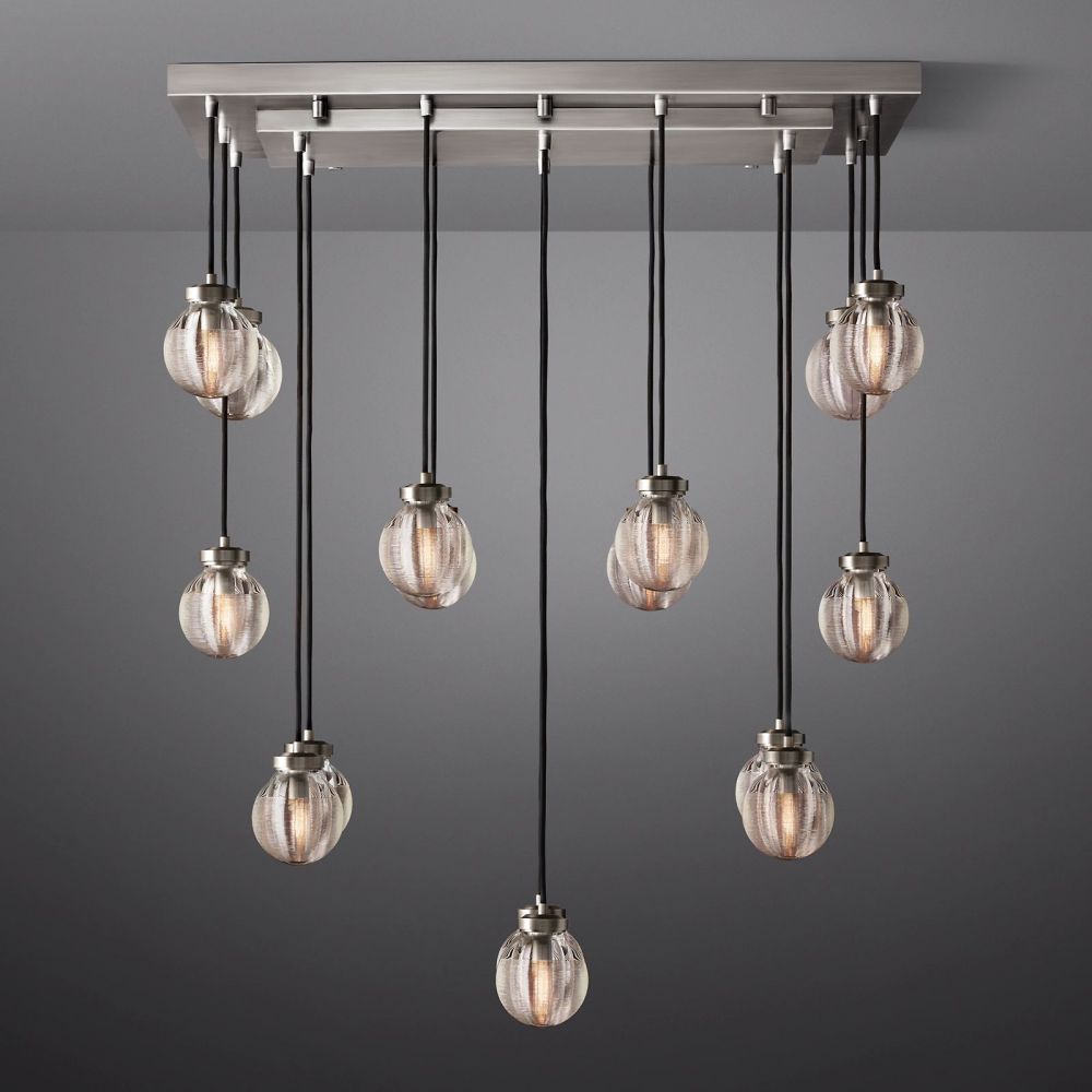 Pearl Rectangle Chandelier 36"-MEET LIGHTING