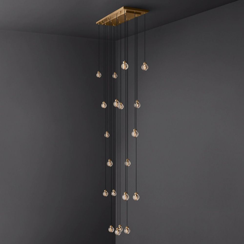 Pearl Rectangle Chandelier 54"-MEET LIGHTING