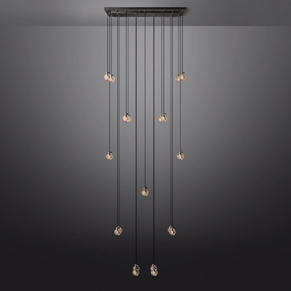 Pearl Rectangle Chandelier 54"-MEET LIGHTING