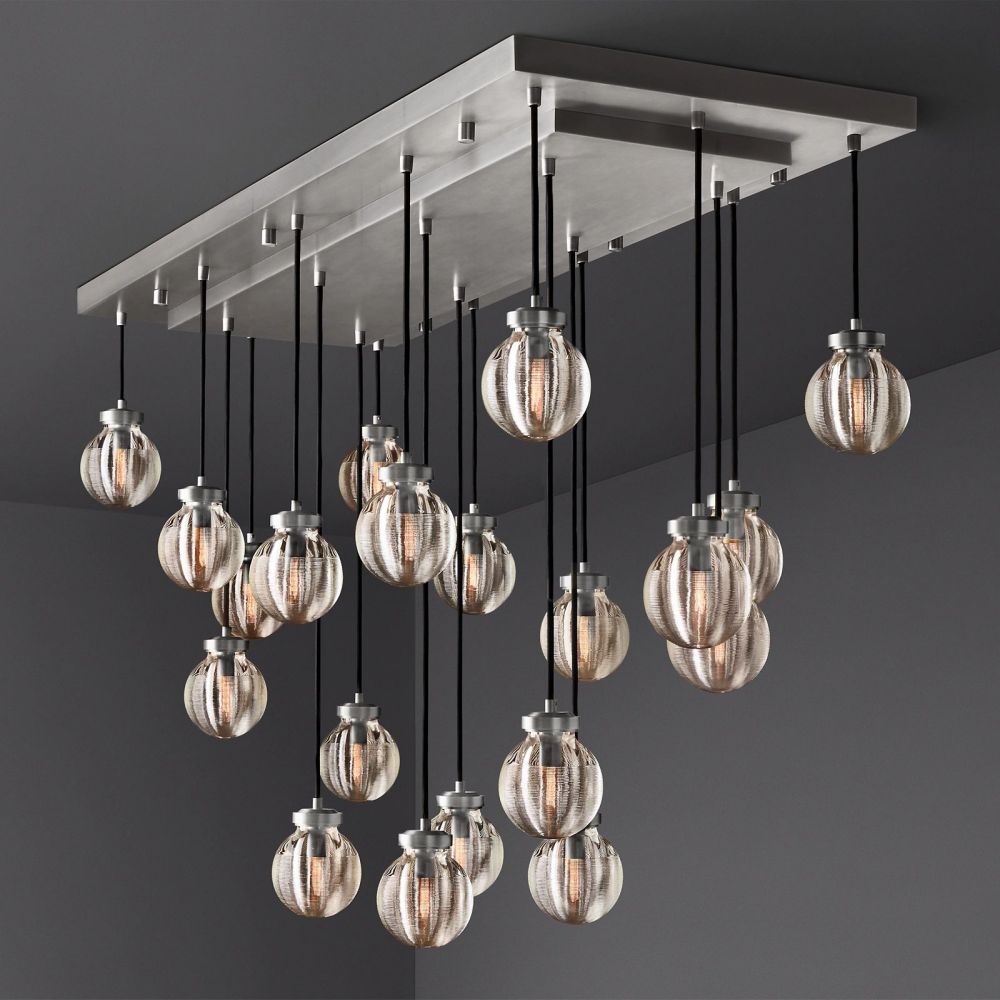 Pearl Rectangle Chandelier 54"-MEET LIGHTING