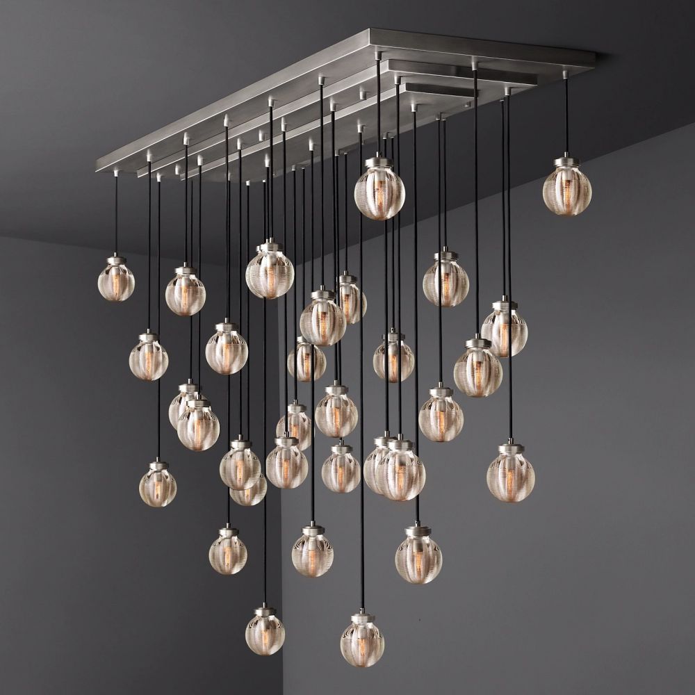 Pearl Rectangle Chandelier 72"-MEET LIGHTING