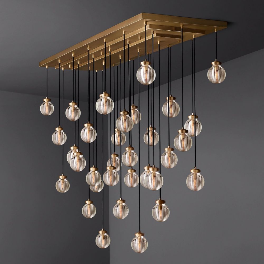 Pearl Rectangle Chandelier 72"-MEET LIGHTING