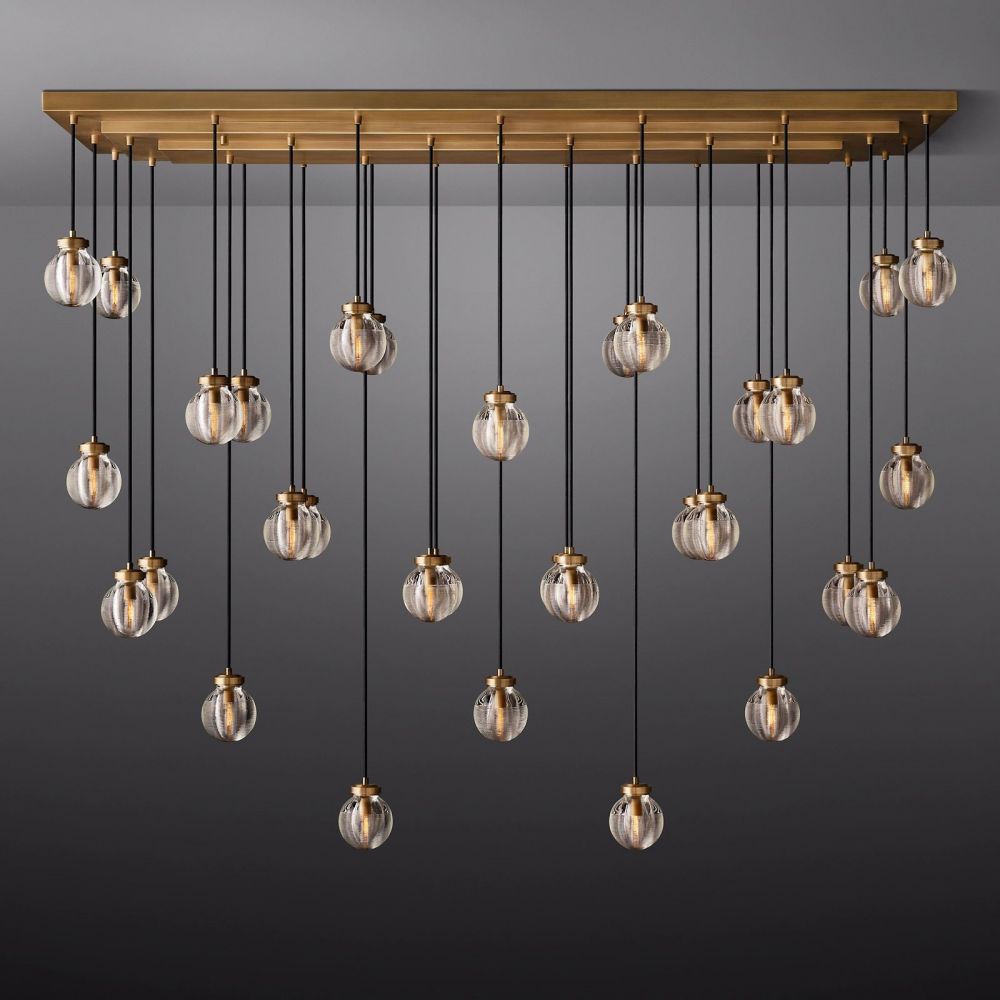 Pearl Rectangle Chandelier 72"-MEET LIGHTING