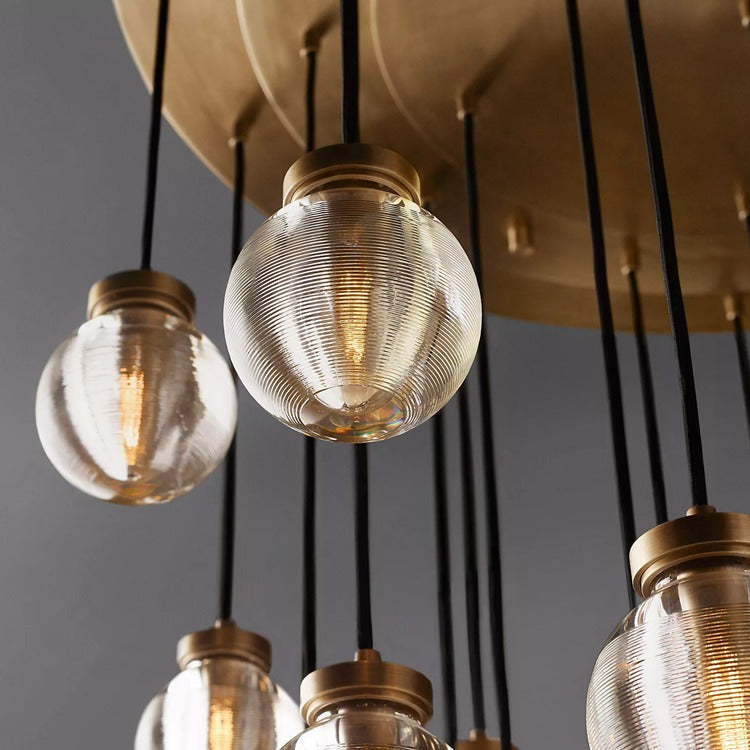 Pearl Round Chandelier-MEET LIGHTING