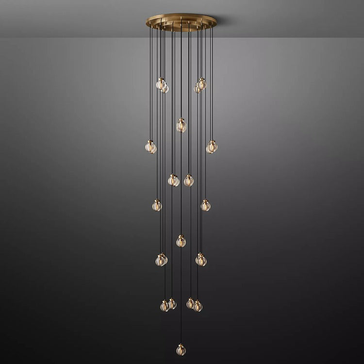 Pearl Round Chandelier-MEET LIGHTING