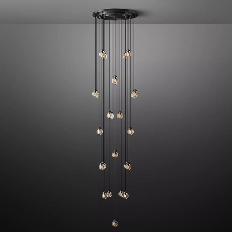 Pearl Round Chandelier-MEET LIGHTING