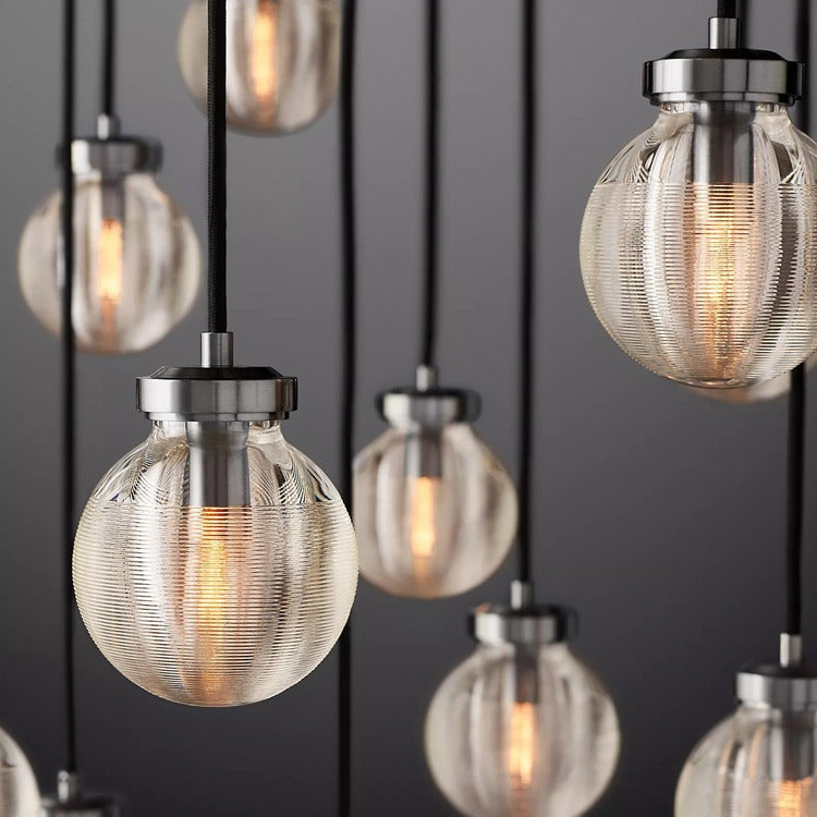 Pearl Round Chandelier-MEET LIGHTING