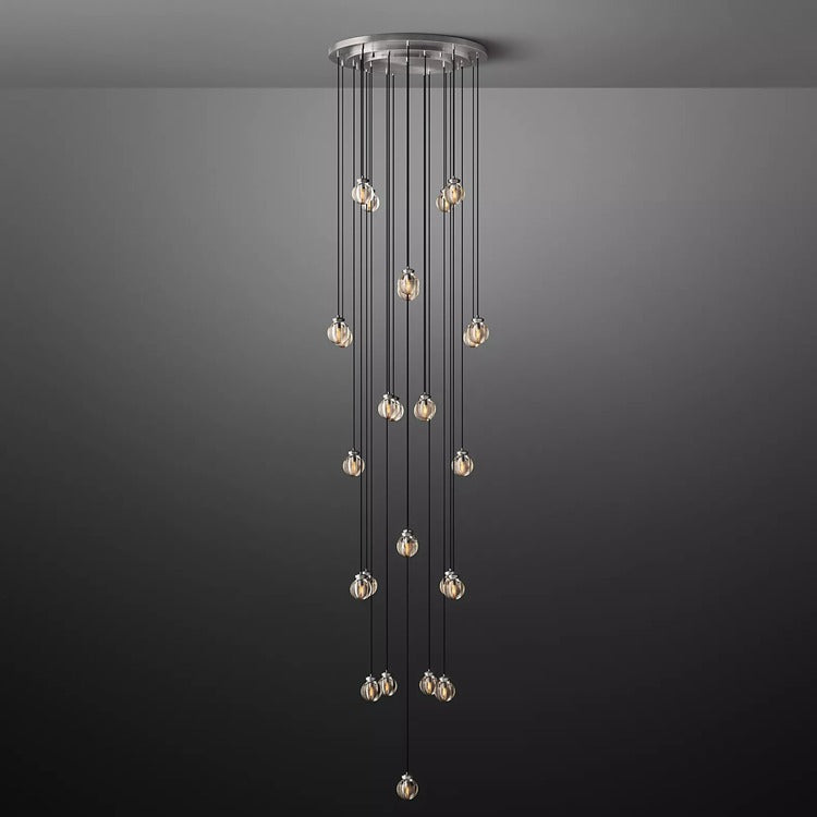 Pearl Round Chandelier-MEET LIGHTING