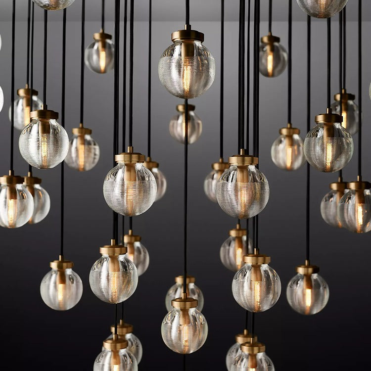 Pearl Round Chandelier-MEET LIGHTING