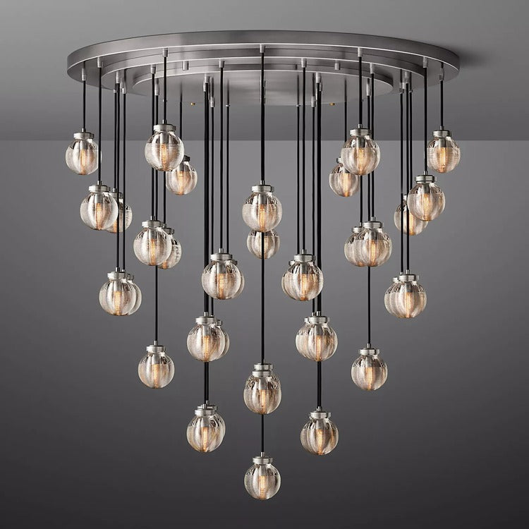 Pearl Round Chandelier-MEET LIGHTING