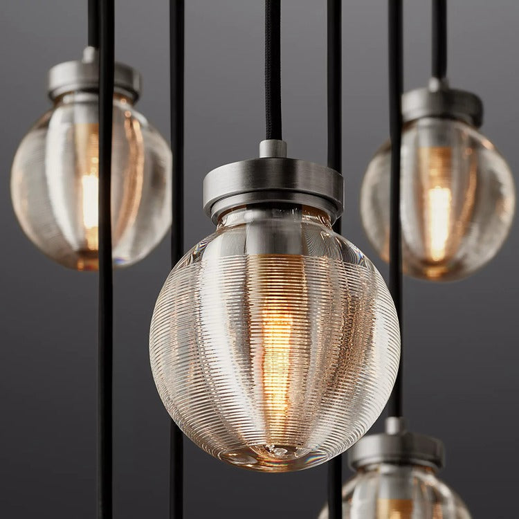 Pearl Round Chandelier-MEET LIGHTING