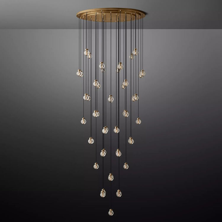 Pearl Round Chandelier-MEET LIGHTING