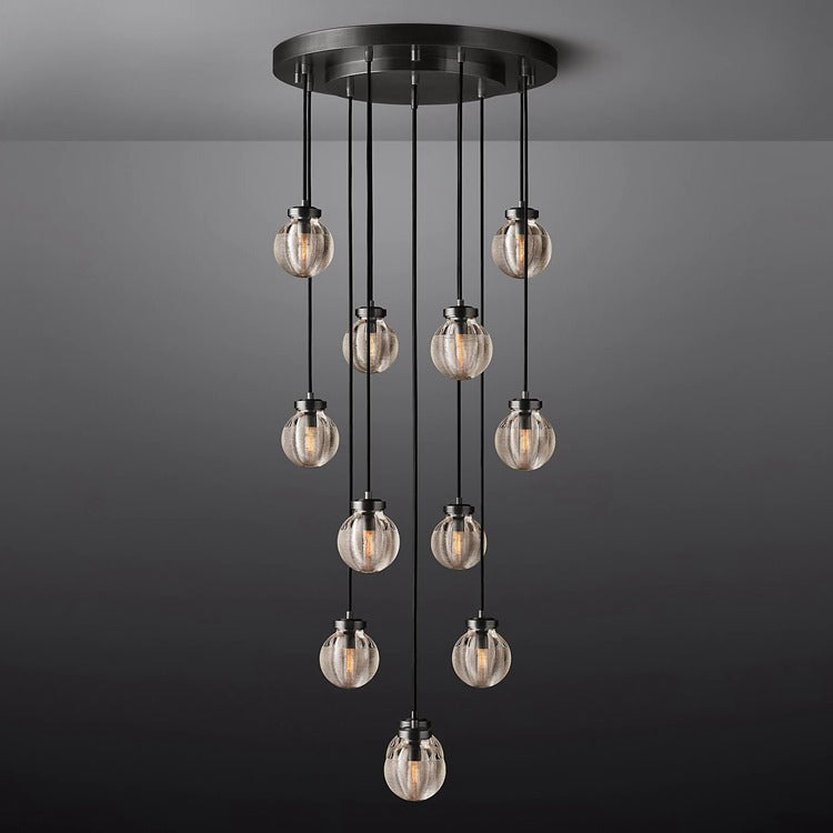 Pearl Round Chandelier-MEET LIGHTING