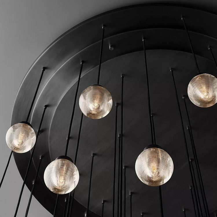 Pearl Round Chandelier-MEET LIGHTING