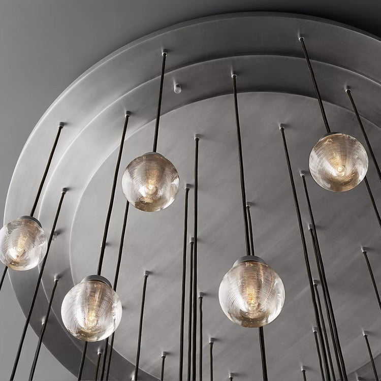 Pearl Round Chandelier-MEET LIGHTING