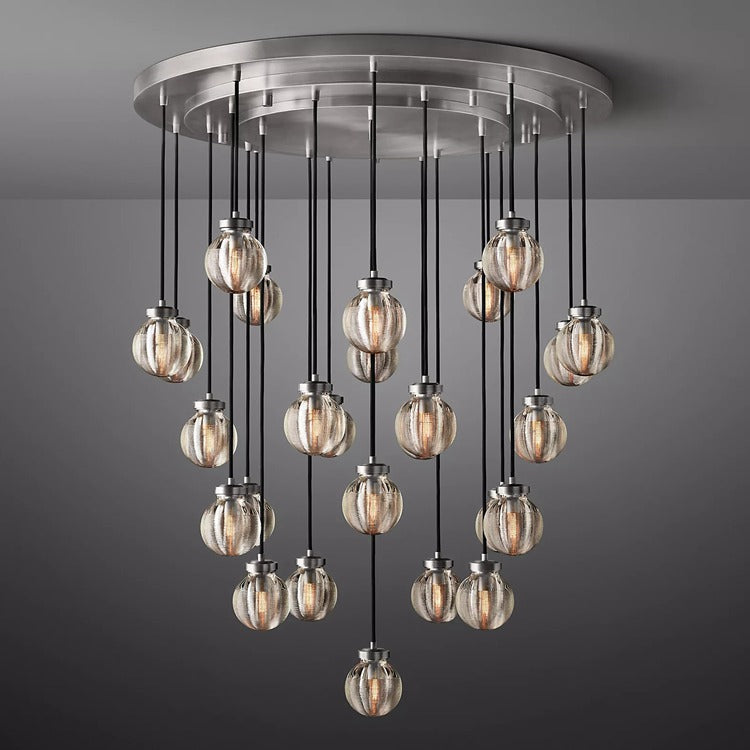 Pearl Round Chandelier-MEET LIGHTING