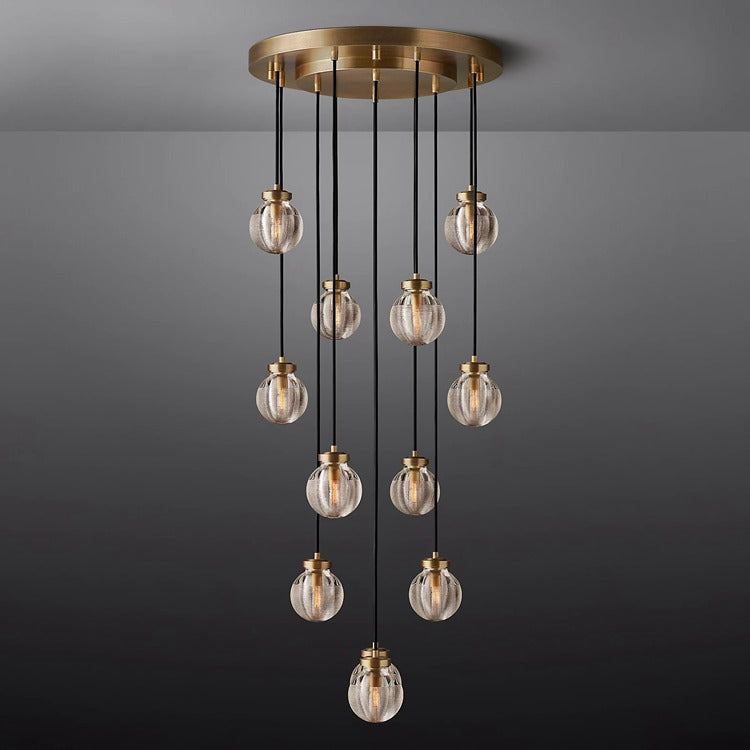 Pearl Round Chandelier-MEET LIGHTING