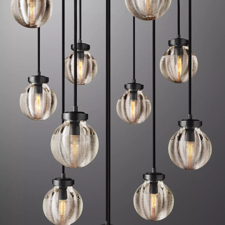 Pearl Round Chandelier-MEET LIGHTING