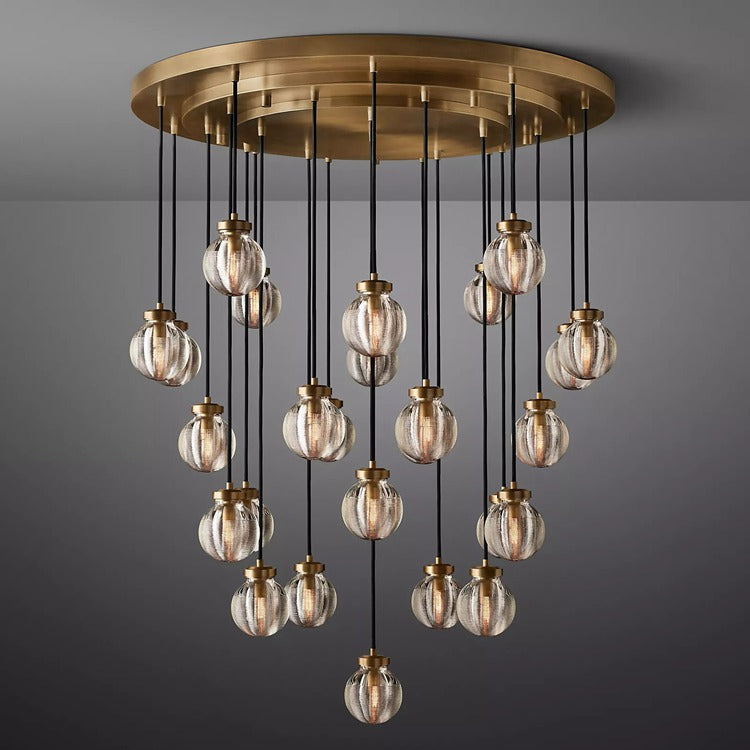 Pearl Round Chandelier-MEET LIGHTING