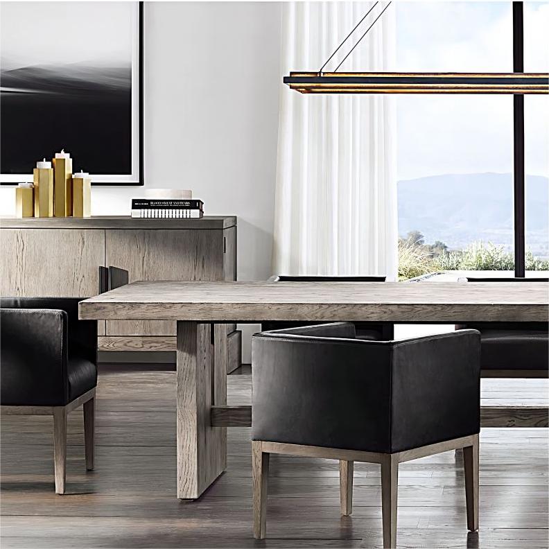 Perez Black Rectangular Chandelier 62"-MEET LIGHTING