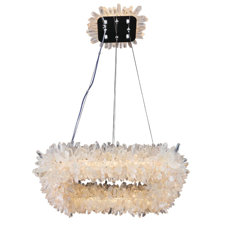 Primary Crystal Cluster Square Modern Chandelier-MEET LIGHTING