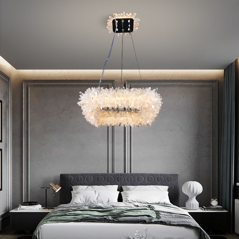 Primary Crystal Cluster Square Modern Chandelier-MEET LIGHTING