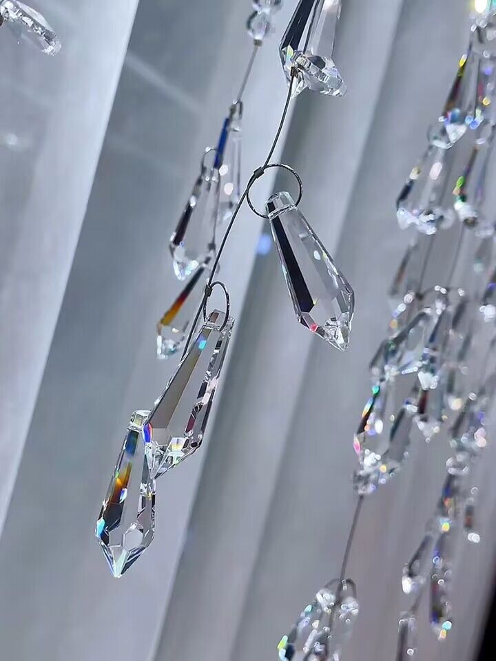 Modern Creative Waterfall Tassel Crystal Chandelier for Dining Room/Kitchen Island-MEET LIGHTING