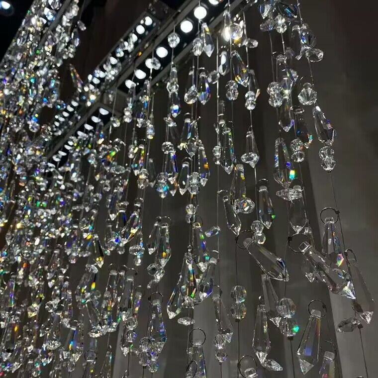 Modern Creative Waterfall Tassel Crystal Chandelier for Dining Room/Kitchen Island-MEET LIGHTING