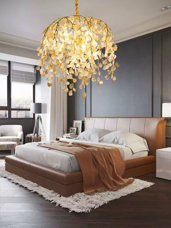 Modern Luxury Leaf Branch Glass Chandelier for Living/Dining Room/Bedroom-MEET LIGHTING