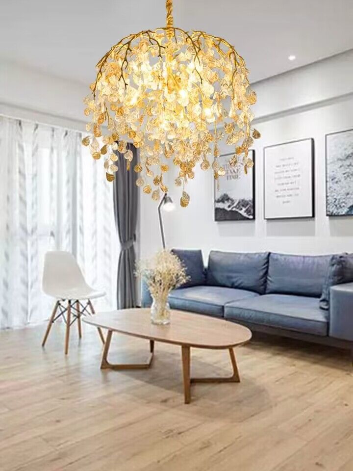 Modern Luxury Leaf Branch Glass Chandelier for Living/Dining Room/Bedroom-MEET LIGHTING
