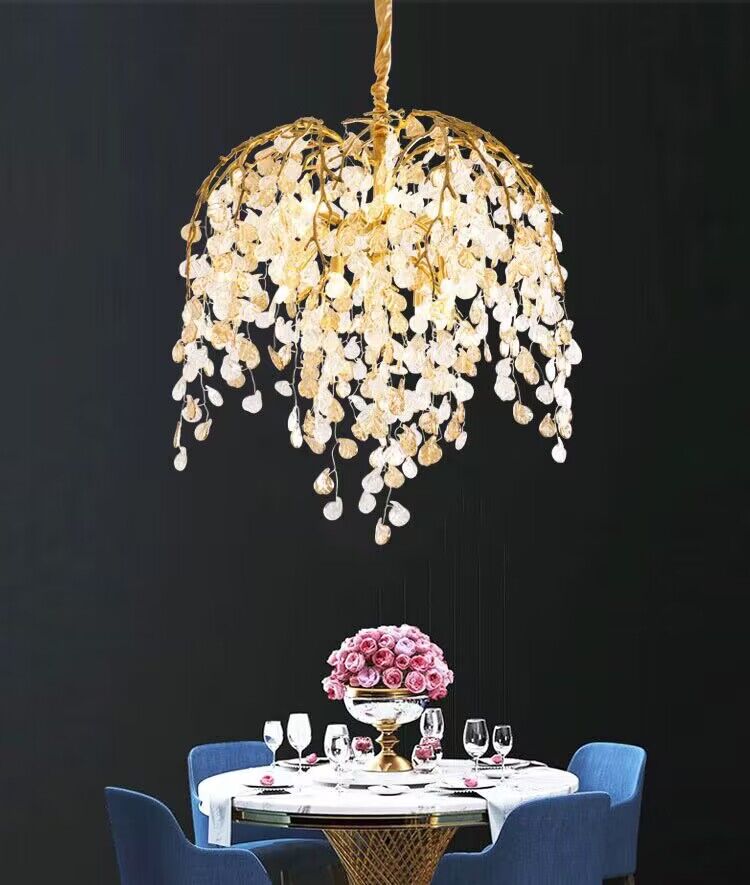 Modern Luxury Leaf Branch Glass Chandelier for Living/Dining Room/Bedroom-MEET LIGHTING