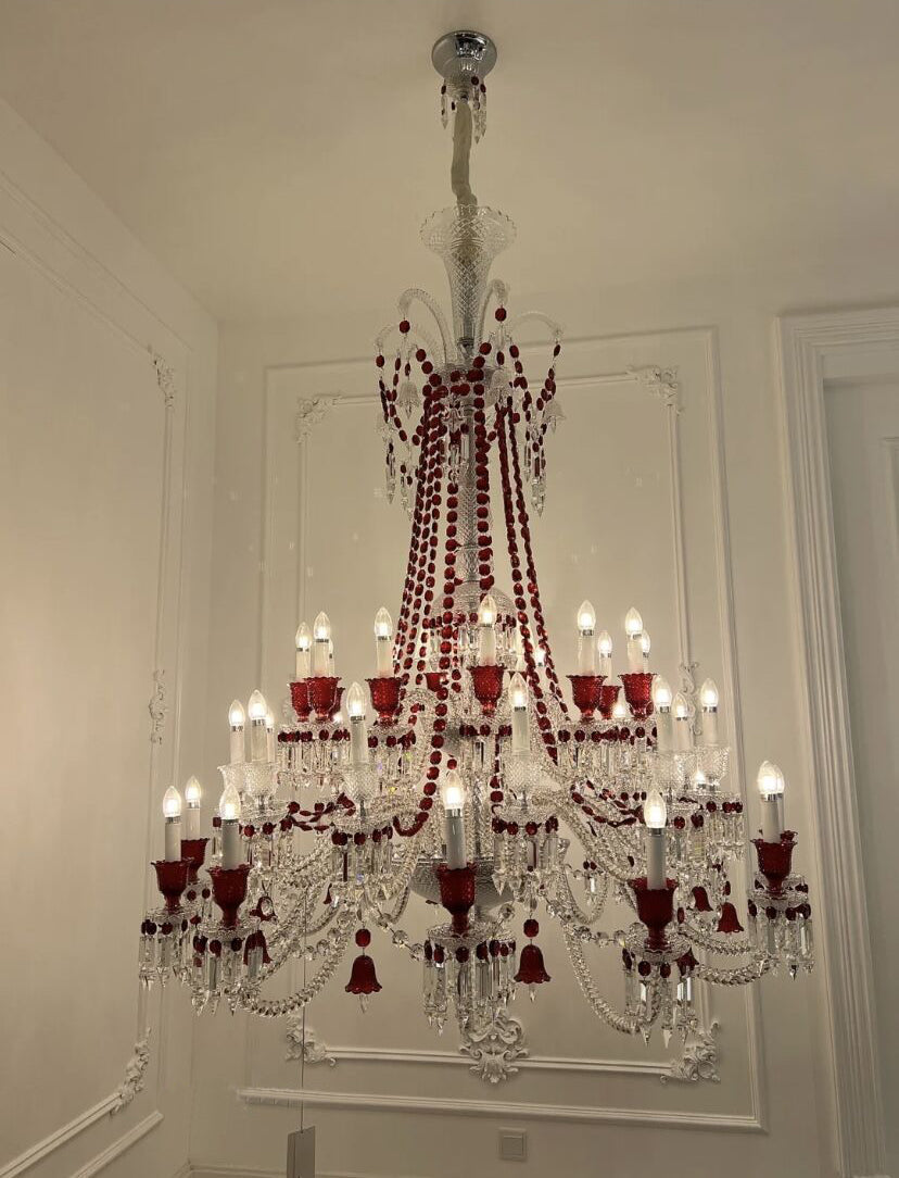 European-style Luxury Colorful Candle Crystal Oversized Chandelier Art Branch Designer Foyer/Staircase Light Fixture-MEET LIGHTING